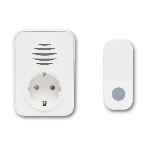 Home DBA1101AC vezeték nélküli csengő, elemes nyomógomb, max 110m hatótáv, 38 dallam, IP44 nyomógomb