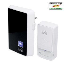 Home DBK1010AC vezeték nélküli csengő, elem nélküli, 100m hatótáv, 20 dallam, 3-fokozatú hangerő, kék LED, kinetikus nyomógomb, 230V-os tápellátás   Home DBK1010AC vezeték nélküli csengő, elem nélküli, 100m hatótáv, 20 dallam, 3-fokozatú hangerő, kék LED, kinetikus nyomógomb, 230V-os tápellátás