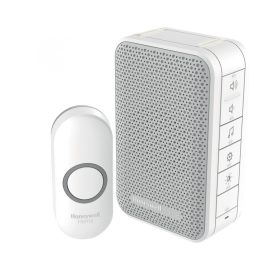Honeywell Home DC313N vezeték nélküli csengő, 150m hatótáv, 6 dallam, LED jelzőfény, IP55 nyomógomb, elemes tápellátás   Honeywell Home DC313N vezeték nélküli csengő, 150m hatótáv, 6 dallam, LED jelzőfény, IP55 nyomógomb, elemes tápellátás