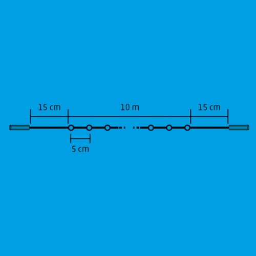 Home DLI 200/WW LED-es fényfüzér, 10 m / 200 db melegfehér LED, állófényű, fehér vezeték, sorolható, kül- és beltéri kivitel