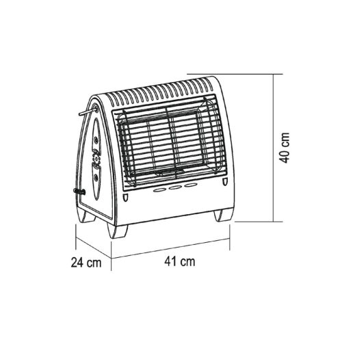 HOME FG420 hordozható infravörös gáz fűtőtest, max. 4,2 kW, 3 fokozat, ODS, piezoelektromos gyújtás