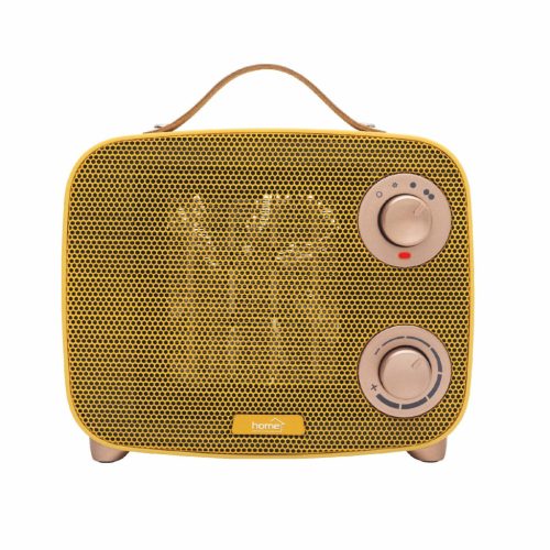 HOME FK58Y hordozható PTC kerámia fűtőtest, max. 1500 W, termosztát, 2 fokozat, 3 üzemmód, sárga színű