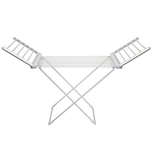 Home FTW11 Fűtött, elektromos ruhaszárító, 230 W, alumínium, összecsukható, 50 °C állandó hőmérséklet, vízálló kapcsoló, IPX2