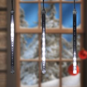 Home G 10201 LED-es jégcsap fényfüzér, 3,33x0,21 m / 200 db hidegfehér LED, 10 db jégcsap, átlátszó vezeték, fényjáték, hálózati adapter, kül- és beltéri kivitel   Home G 10201 LED-es jégcsap fényfüzér, 3,33x0,21 m / 200 db hidegfehér LED, 10 db jégcsap, átlátszó vezeték, fényjáték, hálózati adapter, kül- és beltéri kivitel