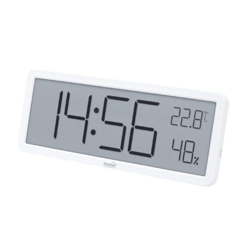 HOME HC18 páratartalom és hőmérséklet mérő ébresztőóra, prémium LCD kijelzővel, bútorra, falra helyezhető