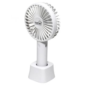 Home HF 9/WH kézi, tölthető ventilátor, 4 W, 10 cm-es lapátátmérő, 3 fokozat, 1200 mAh Li-ion akkumulátor, asztali tartó, fehér   Home HF 9/WH kézi, tölthető ventilátor, 4 W, 10 cm-es lapátátmérő, 3 fokozat, 1200 mAh Li-ion akkumulátor, asztali tartó, fehér