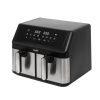 HOME HGAF29 duplakosaras forrólevegős sütő, 2 x 4,5L, 2000 W, digitális vezérlés, 8 féle üzemmód