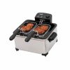 HOME HGOLS5 olajsütő, fritőz, 2000 W, 5 literes, max. 190 °C, rozsdamentes készülékház, 3 sütőkosaras