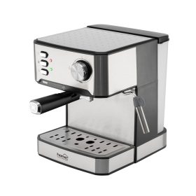   HOME HGPR15 presszókávé főző, 15bar, inox, tejhabosítás, elektronikus vezérlés, automatikus kikapcsolás