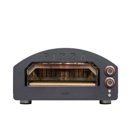 HOME HGPZ02 elektromos pizzakemence, 2000W, max. 380 °C, IPX4 védelem, 33x33 cm sütési felület, 1,5 cm-es Cordierite pizzakő, rozsdamentes ajtó