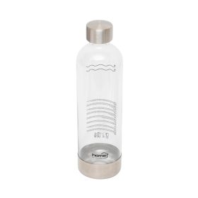   Home HGSZG1000P vizes palack, HGSZG1000 szódagéphez, BPA mentes, PET műanyag, rozsdamentes acél fedő és talp, 1 L, 850 ml szénsavasítható