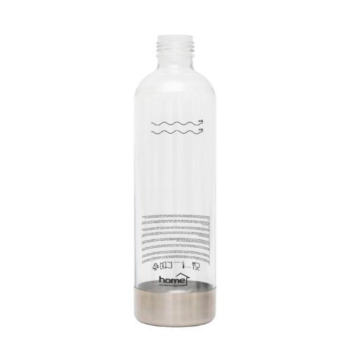 Home HGSZG1000P vizes palack, HGSZG1000 szódagéphez, BPA mentes, PET műanyag, rozsdamentes acél fedő és talp, 1 L, 850 ml szénsavasítható