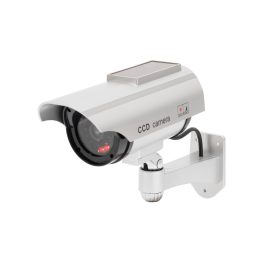 HOME HSK160 kültéri napelemes álkamera, villogó piros LED, körbe forgatható, egyszerű felszerelés, akkumulátoros tápellátás opció, élethű kamera megjelenés, IP44   HOME HSK160 kültéri napelemes álkamera, villogó piros LED, körbe forgatható, egyszerű felszerelés, akkumulátoros tápellátás opció, élethű kamera megjelenés, IP44