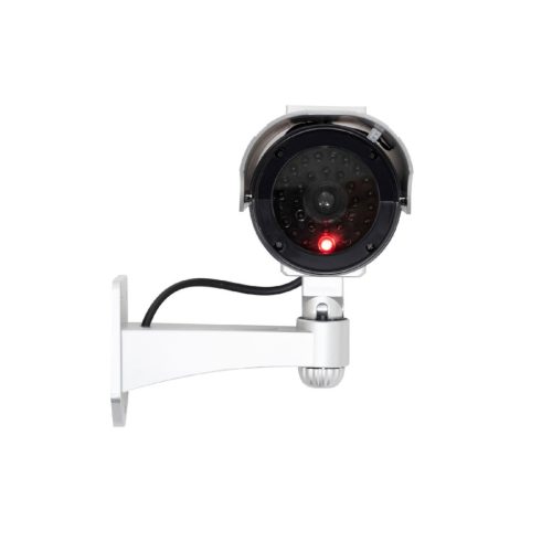 HOME HSK160 kültéri napelemes álkamera, villogó piros LED, körbe forgatható, egyszerű felszerelés, akkumulátoros tápellátás opció, élethű kamera megjelenés, IP44