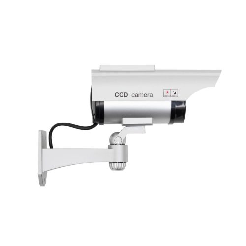 HOME HSK160 kültéri napelemes álkamera, villogó piros LED, körbe forgatható, egyszerű felszerelés, akkumulátoros tápellátás opció, élethű kamera megjelenés, IP44