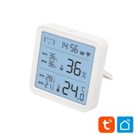 Home HSTHC hő- és páratartalom mérő, óra, nagy LCD kijelző, Smart Life, Tuya Smart, okos otthon, telefonos értesítés, automatizálás, eszközvezérlés, riasztás   Home HSTHC hő- és páratartalom mérő, óra, nagy LCD kijelző, Smart Life, Tuya Smart, okos otthon, telefonos értesítés, automatizálás, eszközvezérlés, riasztás