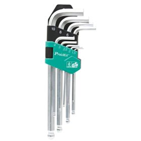 Pro'skit HW-229B imbuszkulcskészlet, gömbfejű fél, króm-vandánium, 9 darabos   Pro'skit HW-229B imbuszkulcskészlet, gömbfejű fél, króm-vandánium, 9 darabos