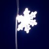 HOME KAF50WW LED-es hópehely fényfüggöny, 1,35 m, 50 db melegfehér LED, hálózati tápellátás, beltéri kivitel