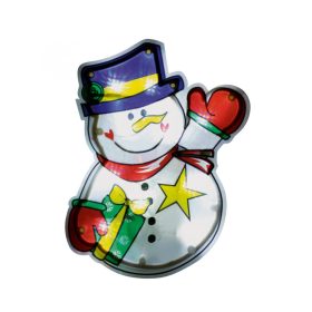 Home KID 312 hóember ablakdísz, 10 db LED, öntapadó elemtartó, 19 x 21 cm   Home KID 312 hóember ablakdísz, 10 db LED, öntapadó elemtartó, 19 x 21 cm