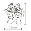 Home KID 322 LED-es ablakdísz, 1 db LED, öntapadós, hóember, színváltó