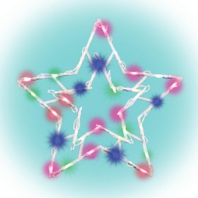 Home KID 503 B/M csillag ablakdísz, 35 db színes LED, 3 funkció, kapcsolható   Home KID 503 B/M csillag ablakdísz, 35 db színes LED, 3 funkció, kapcsolható