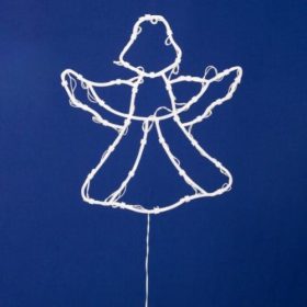 HOME KID501BWW LED-es angyal ablakdísz, 33x30 cm, 35 db melegfehér LED, időzítő, elemes tápellátás, beltéri kivitel   HOME KID501BWW LED-es angyal ablakdísz, 33x30 cm, 35 db melegfehér LED, időzítő, elemes tápellátás, beltéri kivitel