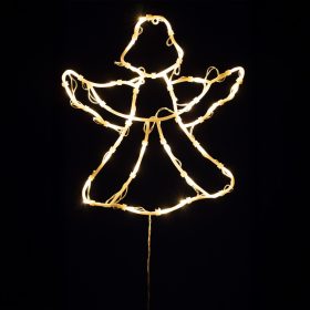 HOME KID501WW angyal ablakdísz, 35 db melegfehér LED, időzítő, kül- és beltéri kivitel   HOME KID501WW angyal ablakdísz, 35 db melegfehér LED, időzítő, kül- és beltéri kivitel