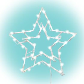 Home KID503WW csillag ablakdísz, kül- és beltéri kivitel, 35 db melegfehér LED, 2 tapadókorong, fehér tápkábel, 33 x 28 cm   Home KID503WW csillag ablakdísz, kül- és beltéri kivitel, 35 db melegfehér LED, 2 tapadókorong, fehér tápkábel, 33 x 28 cm