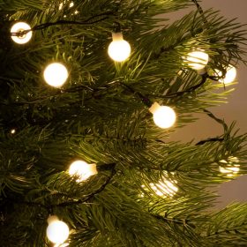 Home KII 100B/WW LED-es gömb fényfüzér, 8 m / 100 db melegfehér LED, állófényű, zöld vezeték, hálózati adapter, beltéri kivitel   Home KII 100B/WW LED-es gömb fényfüzér, 8 m / 100 db melegfehér LED, állófényű, zöld vezeték, hálózati adapter, beltéri kivitel