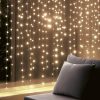 HOME KIN168DWW DOT LED-es fényfüggöny, 168 db melegfehér DOT LED, állófényű, átlátszó vezeték, 12x14 LED, beltéri adapteres kivitel