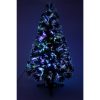 HOME KIX80LED LED-es műfenyő, 80 cm, optikai szálas, folyamatos színváltás, műanyag talp, hálózati tápellátás, beltéri kivitel