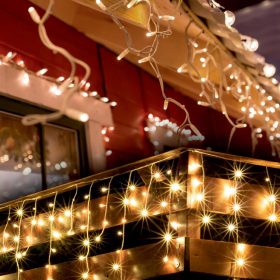 Home KKF 908/WW LED-es fényfüggöny, 30 m / 900 db melegfehér LED, 8 fényprogram, fehér vezeték, hálózati adapter, kül- és beltéri kivitel   Home KKF 908/WW LED-es fényfüggöny, 30 m / 900 db melegfehér LED, 8 fényprogram, fehér vezeték, hálózati adapter, kül- és beltéri kivitel