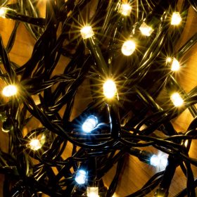 Home KKL 200F/WH LED-es sziporkázó fényfüzér, 20 m / 200 db hidegfehéren sziporkázó melegfehér LED, zöld vezeték, hálózati adapter, kül- és beltéri kivitel   Home KKL 200F/WH LED-es sziporkázó fényfüzér, 20 m / 200 db hidegfehéren sziporkázó melegfehér LED, zöld vezeték, hálózati adapter, kül- és beltéri kivitel