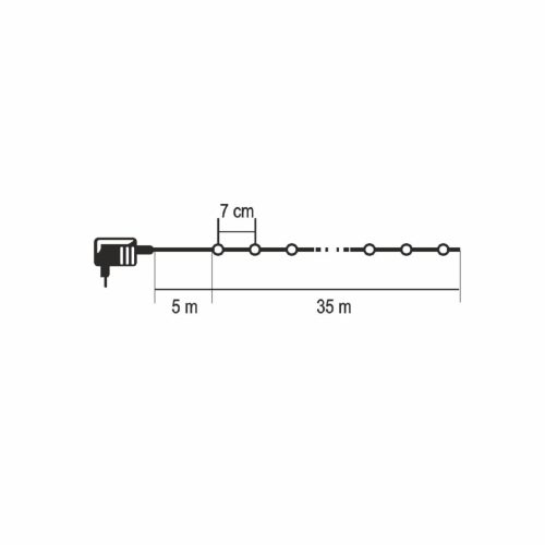 HOME KKL512DM DOT LED-es fényfüzér, 500db színes DOT LED, 35 méter, 12 program, időzítő, adapteres tápellátás, kül- és beltéri kivitel