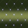 Home KLN 160C/WH LED-es háló, 2x1,5 m / 160 db hidegfehér LED, zöld vezeték, állófényű, hálózati adapter, kül- és beltéri kivitel