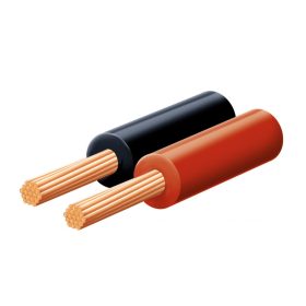   SAL KLS 0,15 hangszóróvezeték, piros-fekete, 2 x 0,15 mm2, 0,15 mm elemi szál, 100 m/ tekercs
