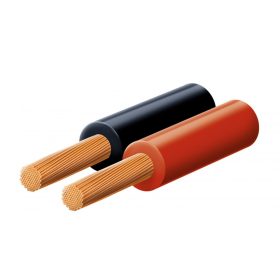   SAL KLS 0,75 hangszóróvezeték, piros-fekete, 2 x 0,75 mm2, 0,15 mm elemi szál, 100 m/ tekercs