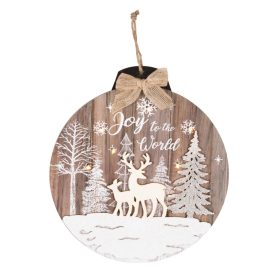 Home KLW 32 ablakdísz, ajtódísz, fa, 6 db LED, lézervágott, kapcsolható   Home KLW 32 ablakdísz, ajtódísz, fa, 6 db LED, lézervágott, kapcsolható