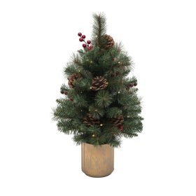 Home KMF60BLED elemes műfenyő tobozokkal, LED-ekkel, 60cm magas, 30db melegfehér LED, 8 program, 2D tűlevelek, elemes tápellátás, beltéri kivitel   Home KMF60BLED elemes műfenyő tobozokkal, LED-ekkel, 60cm magas, 30db melegfehér LED, 8 program, 2D tűlevelek, elemes tápellátás, beltéri kivitel