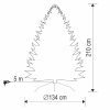 HOME KMF8LED210 havas műfenyő LED-ekkel, 210 cm, 350 db melegfehér LED, 3D+2D tűlevelek, fém talp, adapteres tápellátás, beltéri kivitel