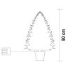 Home KMF90BLED elemes műfenyő LED-ekkel, 100db melegfehér LED, 90cm magas, 3D és 2D tűlevelek, elemes tápellátás, beltéri kivitel