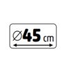 HOME KMK45LED LED-es műkoszorú, 45 cm, 35 db melegfehér LED, 8 programos, időzítés, 2D tűlevél, elemes tápellátás, beltéri kivitel