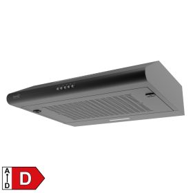   Home KPE 6038B konyhai páraelszívó HURRICANE, három sebességfokozat, 2 motoros, légszállítás: 380 m3/h, 200 W, 60cm, fekete