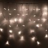 HOME KSFW200WW sorolható fényfüggöny, 4 méter, 200db melegfehér LED, fehér vezeték, kül- és beltéri kivitel