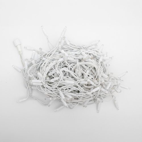 HOME KSFW200WW sorolható fényfüggöny, 4 méter, 200db melegfehér LED, fehér vezeték, kül- és beltéri kivitel