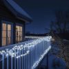HOME KSIW100WH sorolható fényfüzér, 10 méter , 100db hidegfehér LED, fehér vezeték, kül- és beltéri kivitel