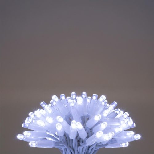 HOME KSIW200WH sorolható fényfüzér, 20 méter , 200db hidegfehér LED, fehér vezeték, kül- és beltéri kivitel