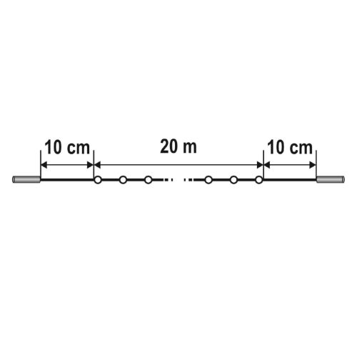 HOME KSIW200WW sorolható fényfüzér, 20 méter , 200db melegfehér LED, fehér vezeték, kül- és beltéri kivitel