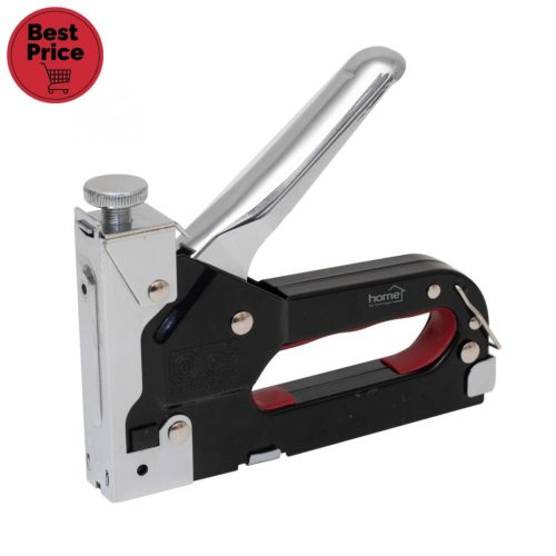 Home KTG 01 kézi tűzőgép, 3 féle tűzőkapocs kompatibilis, többféle anyagon alkalmazható