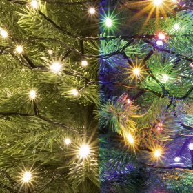  Home LED 102R/WW/M LED-es DUAL COLOR fényfüzér, 7 m / 100 db melegfehér és színes LED, táviránytó, 2 fényprogram, hálózati adapter, kül- és beltéri kivitel